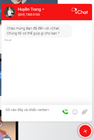 Gắn live chat trên Web với vChat