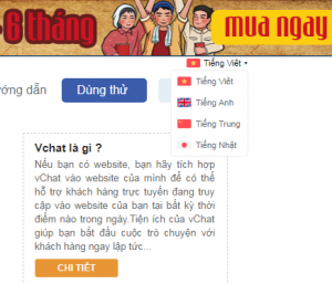 vChat tích hợp thêm nhiều ngôn ngữ
